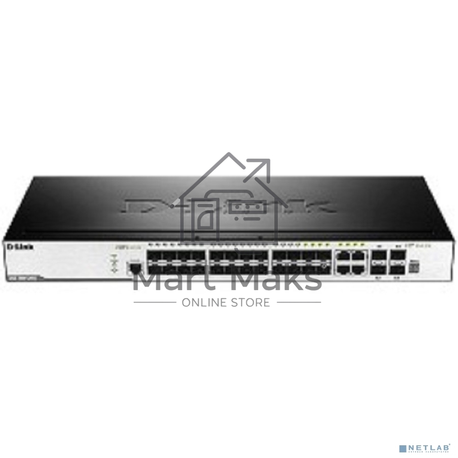 Управляемый стекируемый коммутатор D-Link DGS-3000-28SC/A1A 2 уровня с 20 портами 100/1000Base-X SFP, 4 комбо-портами 10/100/1000Base-T/SFP и 4 портами 10GBase-X SFP+