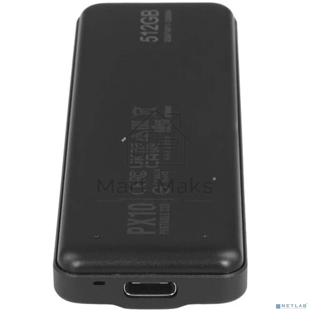 Внешний накопитель SSD 512Gb Silicon Power PX10, External, USB TypeC 3.2, черный, read/write 1050/1050 Mb/s