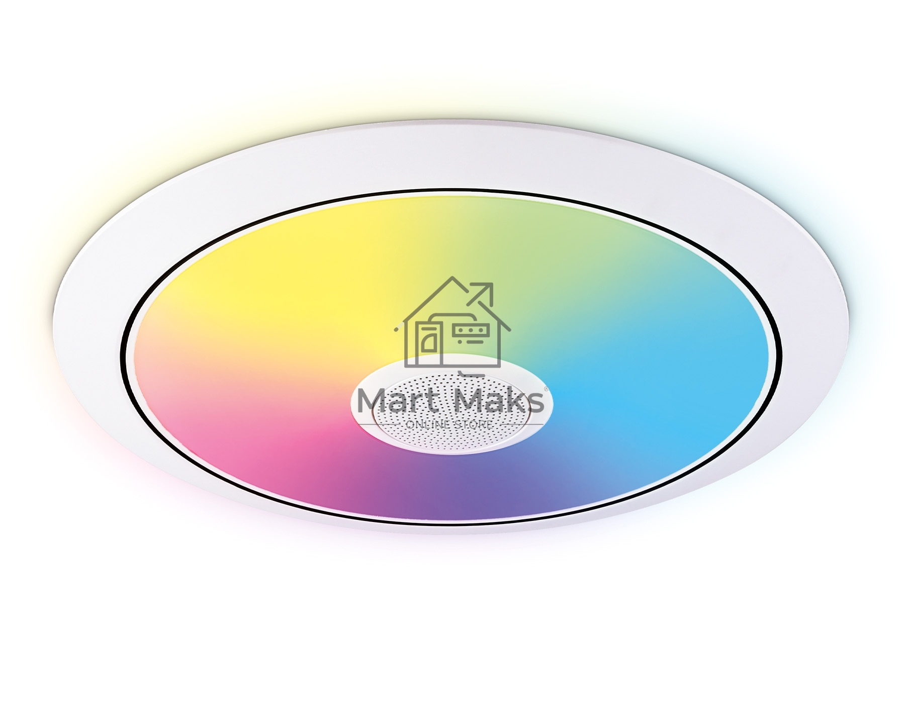 Музыкальный светодиодный светильник Ambrella light FZ720 WH белый IP20 52W 3000-6500K+RGB Music 450*65 (ПДУ ИК)