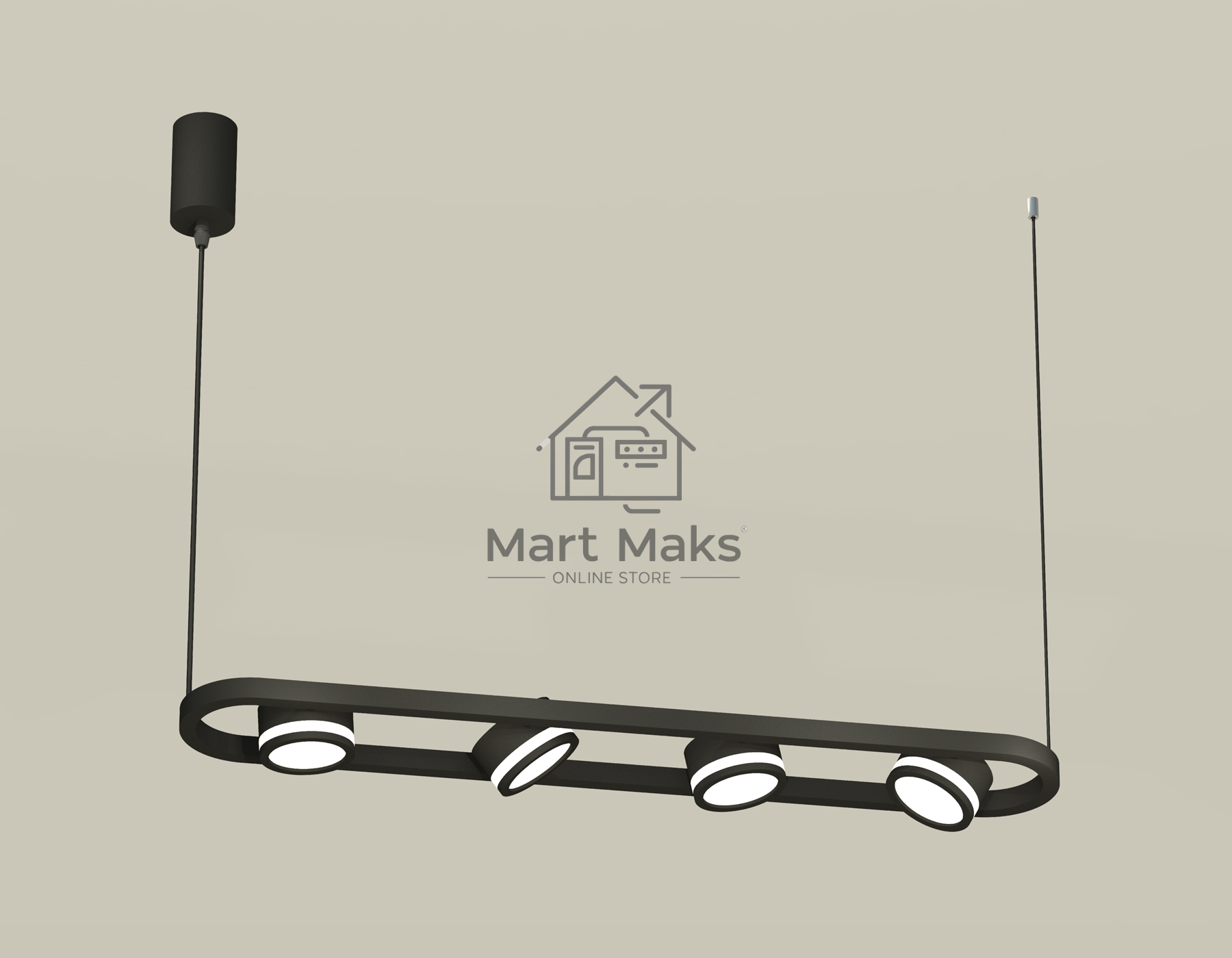 Светильник Ambrella light XB9164150/4 SBK/FR черный песок/белый матовый GX53 (C9164, N8415)