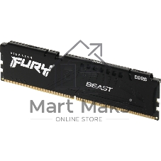 Оперативная память Kingston Fury Beast, DDR5, 64GB (2x32GB), 5600 MHz, CL40, с радиатором, чёрный