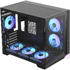 Корпус Formula Crystal Z4M Plus черный без БП mATX 3x120mm 1xUSB3.0 audio bott PSU
