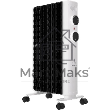 Радиатор масляный Royal Clima Laggio Nero ROR-LN7-1500M белый, 20 м², 1500 Вт, термостат