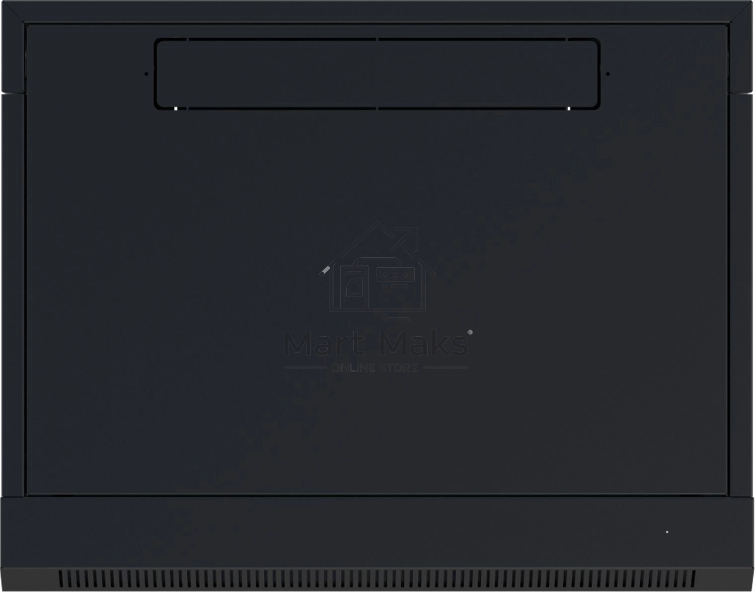 Шкаф настенный телекоммуникационный NTSS W 9U 600х450х500 мм, 2 профиля 19, дверь стеклянная, боковые стенки съемные, задняя стенка, разобранный, черный RAL 9005 NTSS-W9U6045GS-2BL
