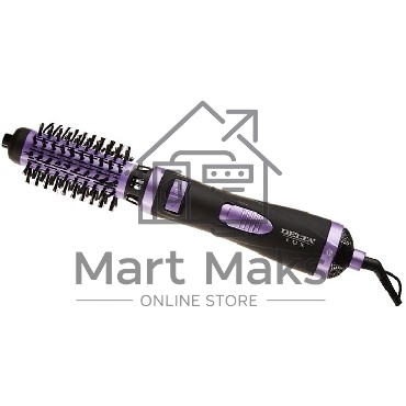 Фен щетка Delta LUX DL-0443R черный с фиолетовым Фен Delta LUX DL-0443R, 1000Вт, 2 насадки с керам покр. (40,50мм), вращение, черный с фиолет (12)