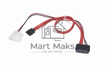 Кабель Gembird/CablexpertКабель Combo miniSATA, molex+SATA/miniSATA, 6pin+7pin, (длина инт-50см, пит-30см) (CC-SATA-C3)