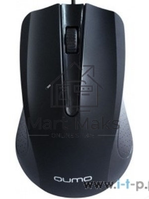 Мышь проводная Qumo Office Union M66 черный, 1000 dpi, USB, кнопки - 3