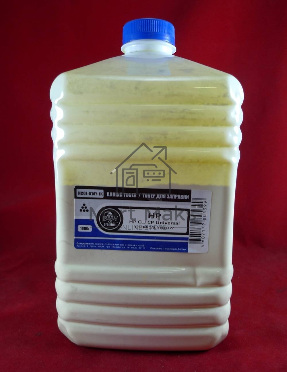 Тонер HP Color Universal Yellow химический (LJ 1600/2600/3600/3800/4600/4650/4700/5500, CP1210/1510/1025/2025/3505/3525/4525/5225/6015/680, M553 Canon LBP2510/5000/5050/5100) (кан. 1кг) BW Premium фас. Россия