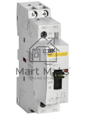 Контактор модульный с ручным упр. IEK KARAT КМ20-11МР AC KARAT