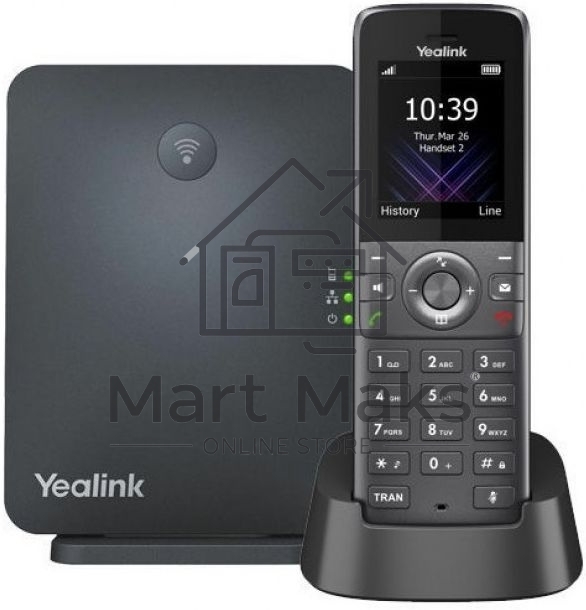 Телефон DECT-трубка Yealink W73P DECT (база W70B+трубка W73H) до 10 SIP-аккаунтов, до 10 трубок на базу, до 20 одноврем. Вызовов