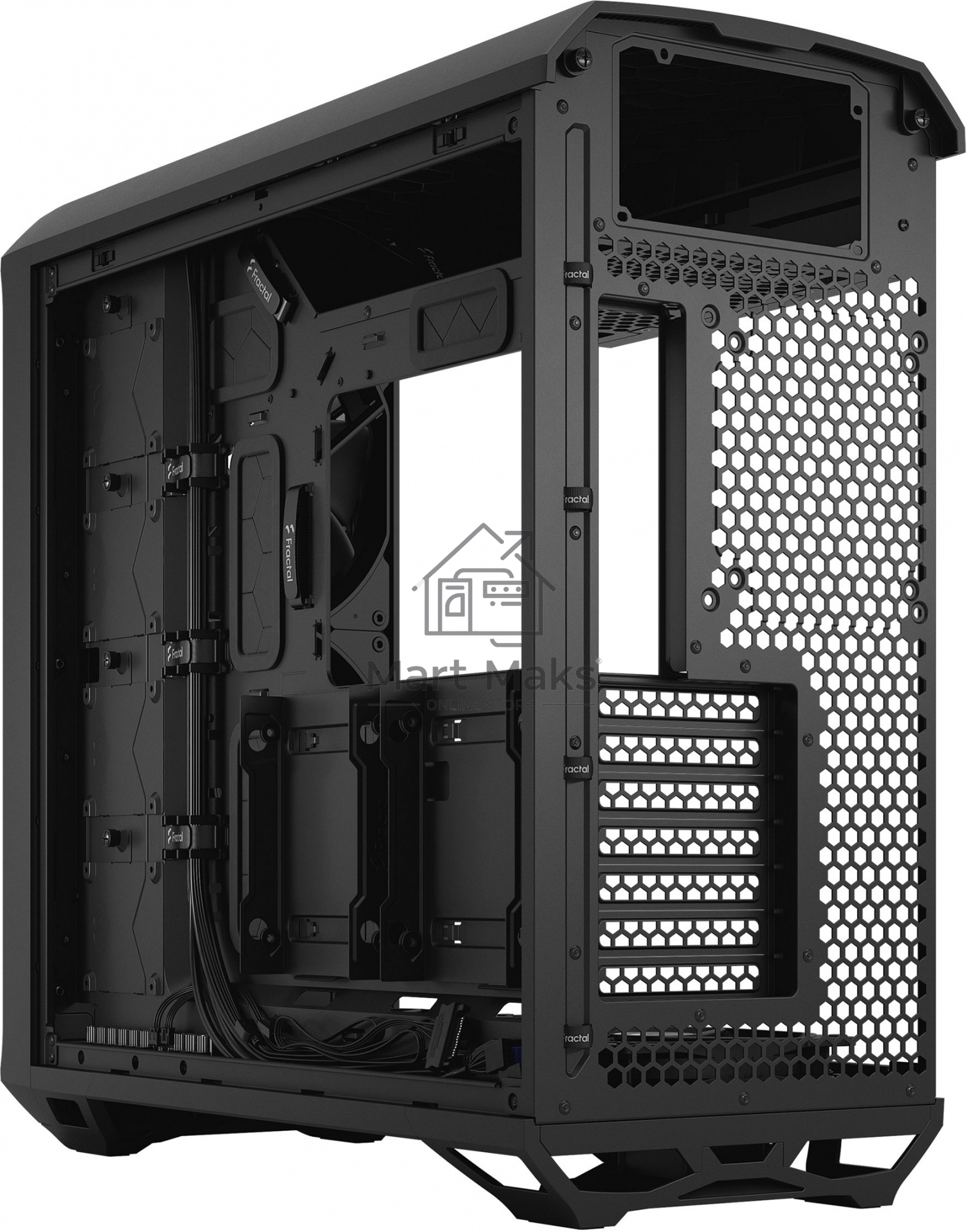 Компьютерный корпус Fractal Design Torrent Black TG Light Tint / E-ATX, TG, 2x3.5, 4x2.5, 7xPCI, 1xUSB-C, 2xUSB3.0 / 2x180mm, 3x140mm fans inc. / FD-C-TOR1A-01