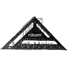 Угольник Sturm! 2020-07-300 300мм, алюминиевый сплав, черная оксидация, белая шкала