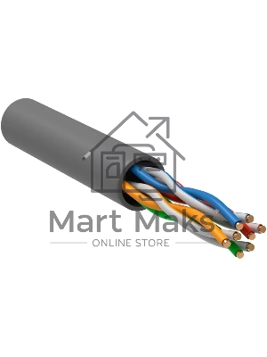 Кабель информационный ITK Generica BC1-C5E04-111-305-TL-R-G кат.5E U/UTP 4X2 1Om PVC внутренний 305м серый
