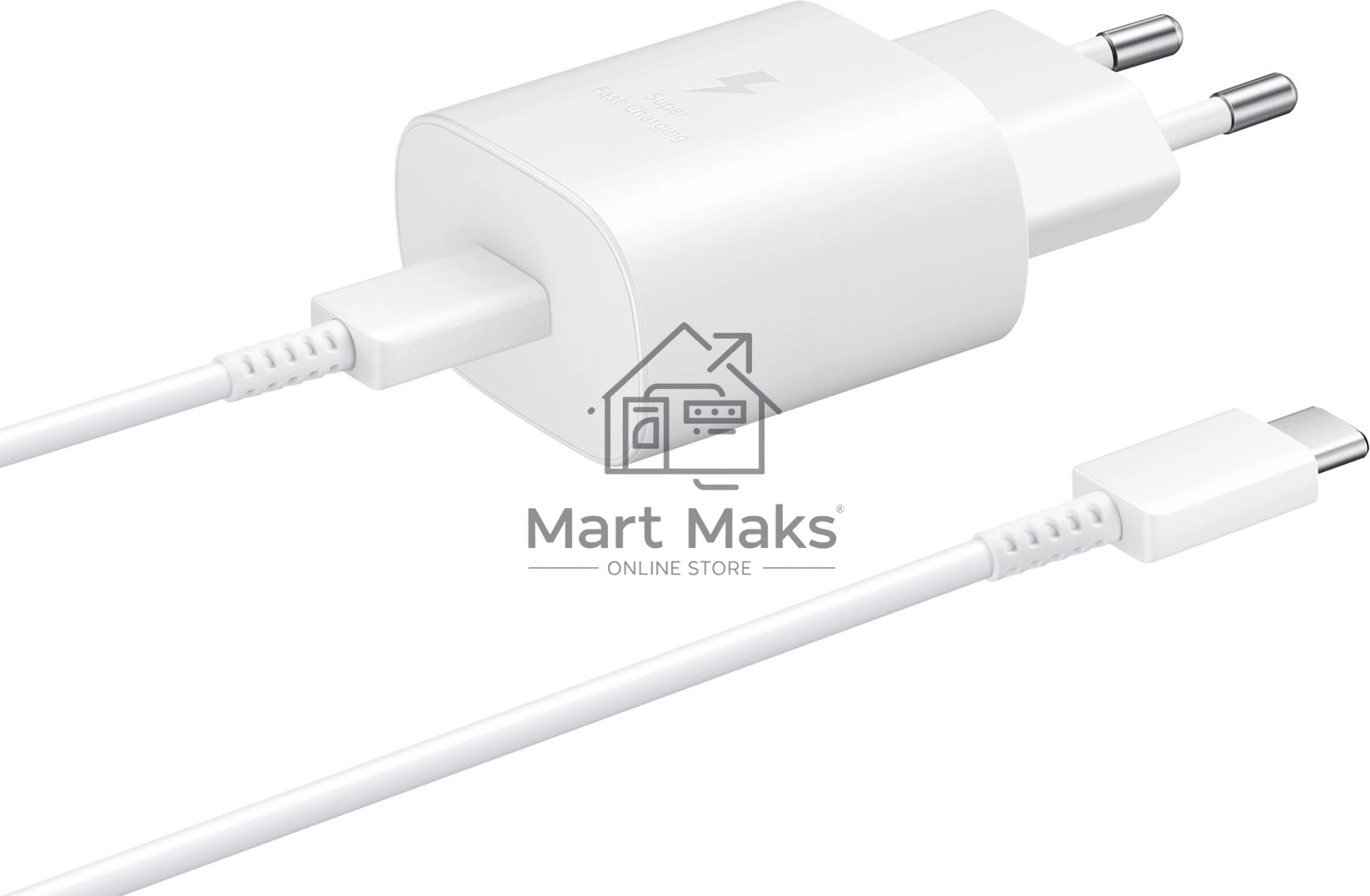 Сетевое зарядное устройство Samsung Adapter 25W Type C с кабелем белый (EP-TA800XWEGWW)