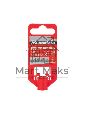 Бур по бетону Matrix, 14 x 400 мм, SDS PLUS c крестовой пластиной