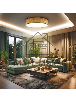 Светильник потолочный Rexant Alata, LUMI Line, 70Вт, 500х90 мм, соломенный