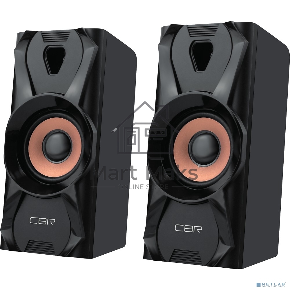 Акустическая система CBR CMS 720, 2.0, питание USB, 2х3 Вт (6 Вт RMS), материал корпуса пластик, 3.5 мм линейный стереовход, черный