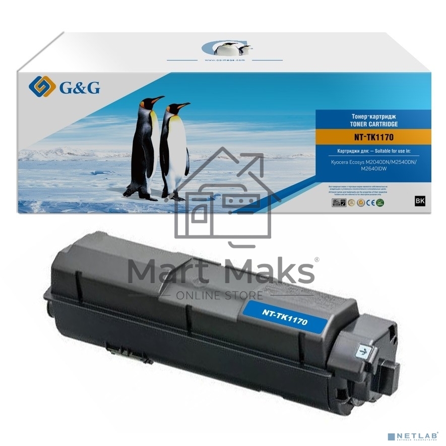 Картридж лазерный G&G GG-TK1170 черный (7200стр.) для Kyocera Ecosys M2040DN/M2540DN/M2640IDW