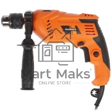 Дрель электрическая ударная PATRIOT FD 750h 120301444 с ударом, мощность 710Вт, макс.диаметр 13мм, глубиномер + дополнительная ручка