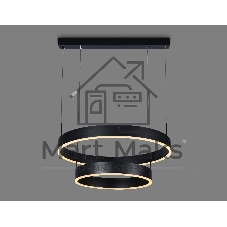 Светильник Ambrella light FA6612/2 BK черный 85W D400/600*730 (ПДУ РАДИО 2.4G)