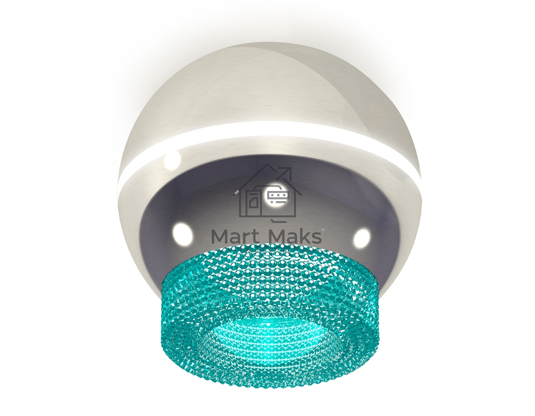 Светильник Ambrella Light XS1104020 PSL/BL серебро полированное/голубой MR16 GU5.3 LED 3W 4200K (C1104, N7194)