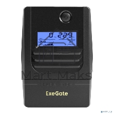 Источник бесперебойного питания ExeGate Smart LB-850.LCD.AVR.2SH / 850 ВА / 510 Вт / 2 x CEE 7 (евророзетка)