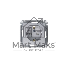 Механизм розетки 1-м СП AtlasDesign с заземл. защ. шторки 16А алюм. SchE ATN000345