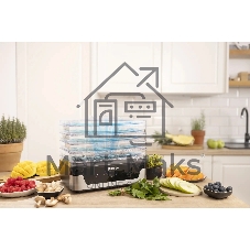 Сушка для фруктов и овощей Gorenje FDK400DE 5под. 240Вт нержавеющая сталь