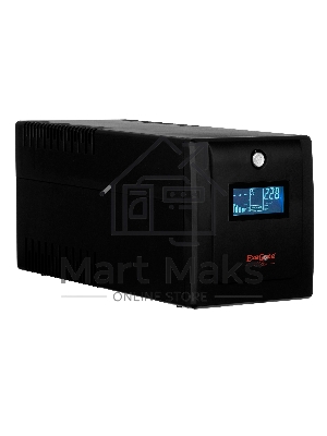 Источник бесперебойного питания ExeGate SpecialPro Smart LLB-1500.LCD.AVR.4SH.USB 1500VA/950W, LCD, AVR, 4*Schuko, USB, черный