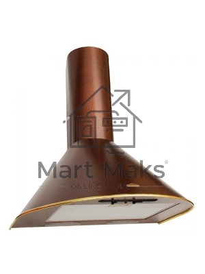 Вытяжка каминная Elikor Эпсилон 50П-430-П3Л медный/золотистый, 50 см, 430 куб. м/ч, 54 дБ