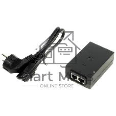 Блок питания [POE-48-24W-G EU] Ubiquiti POE-48-24W-G 48В 0.5А Passive PoE, стандарт передачи данных Gigabit Ethernet(2308)