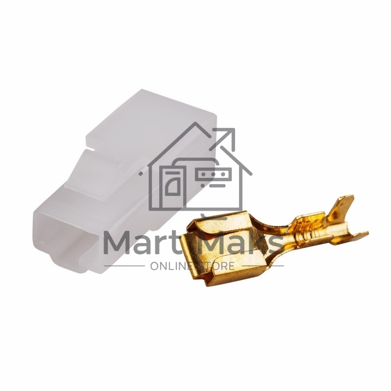 Клемма плоская Rexant гнездо 6.3 мм 1-1.5 мм² (РП-м 1.5-(6.3)) + колодка