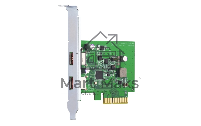 Карта расширения QNAP QXP-10G2U3A USB Dual Port Adapter, 2 x 10Gb / s USB 3.2 Gen 2, PCIe Gen3 x2