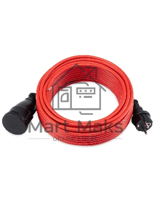 Удлинитель силовой Starwind ST-PS1.20/R-16 3x1.0кв.мм 1розет. 20м ПВС 16A без катушки красный