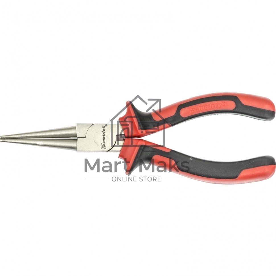 Круглогубцы MATRIX NICKEL, 160 мм, никелированные, двухкомпонентные рукоятки MATRIX 17355