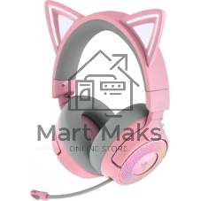 Гарнитура Razer Kraken Kitty V3 Pro Quartz розовый, беспроводная, bluetooth, до 70 ч, подсветка