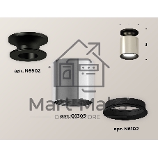 Светильник Ambrella Light XS6305060 PSL/PBK/SBK серебро полированное/черный полированный/черный песок MR16 GU5.3