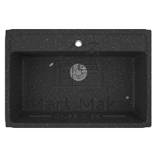 Мойка для кухни BAU Stil Black stone 76х51, выпуск с сифоном в комплекте, черный камень