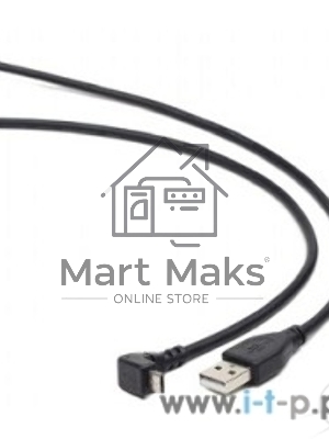 Кабель Gembird/Cablexpert Pro CCP-mUSB2-AMBM90-6, AM/microBM 5P, 1,8м, угловой, экран, черный