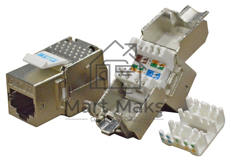 Модуль Keystone RJ45, Cat.6, STP, 180 градусов