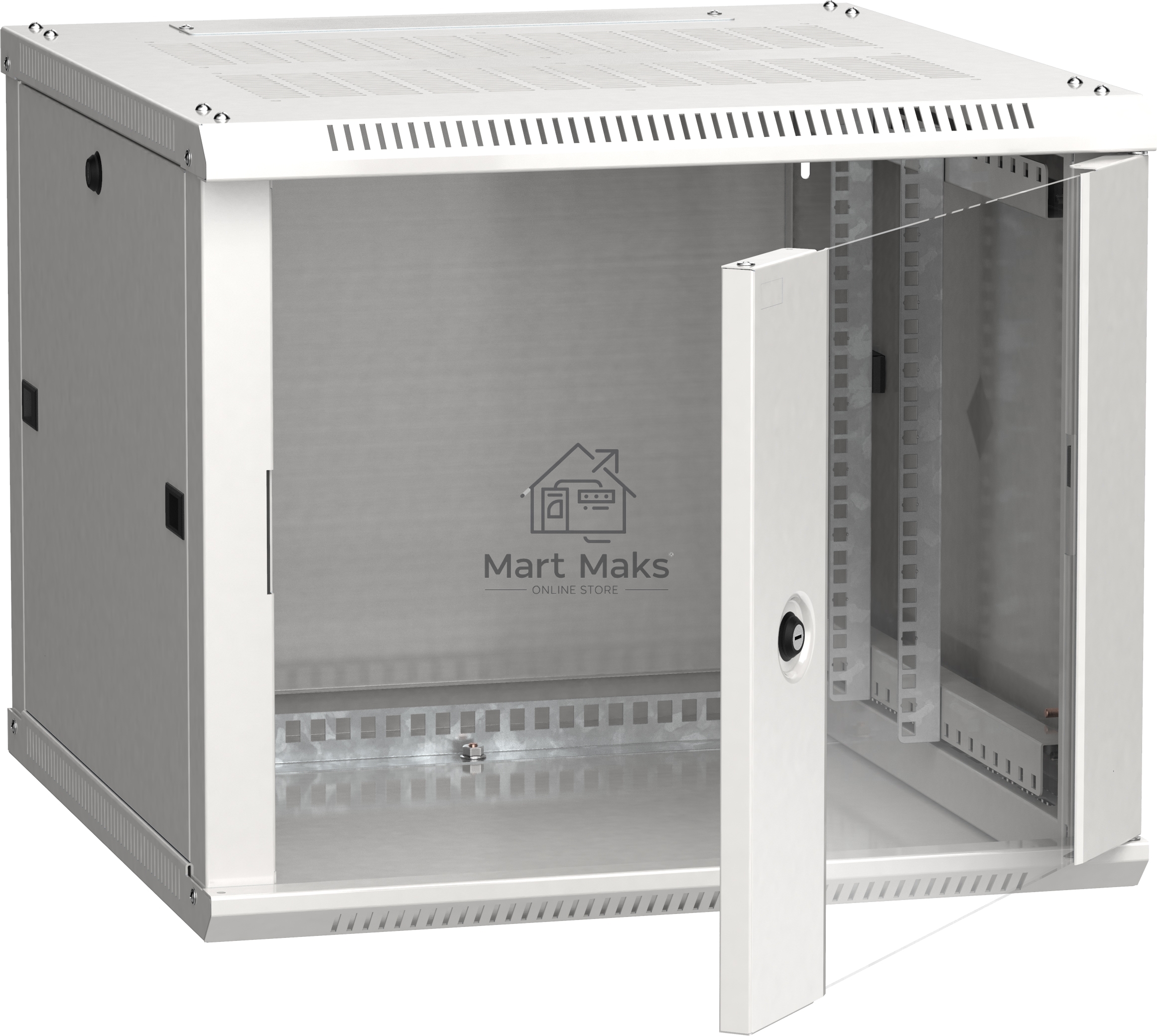 Шкаф ITK LINEA W 9U 600x600 мм дверь стекло, RAL7035