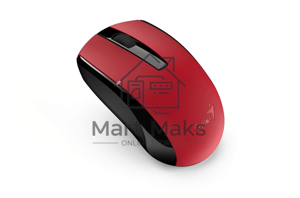 Мышь беспроводная Genius ECO-8100 красный, 1600 dpi, радиоканал, USB, кнопки - 3