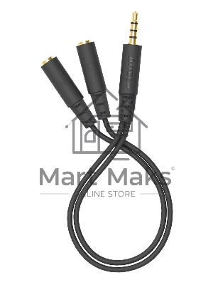 Адаптер аудио A4Tech AD-3P 2xJack 3.5 (f)/Jack 3.5 (m) 0.2м. черный