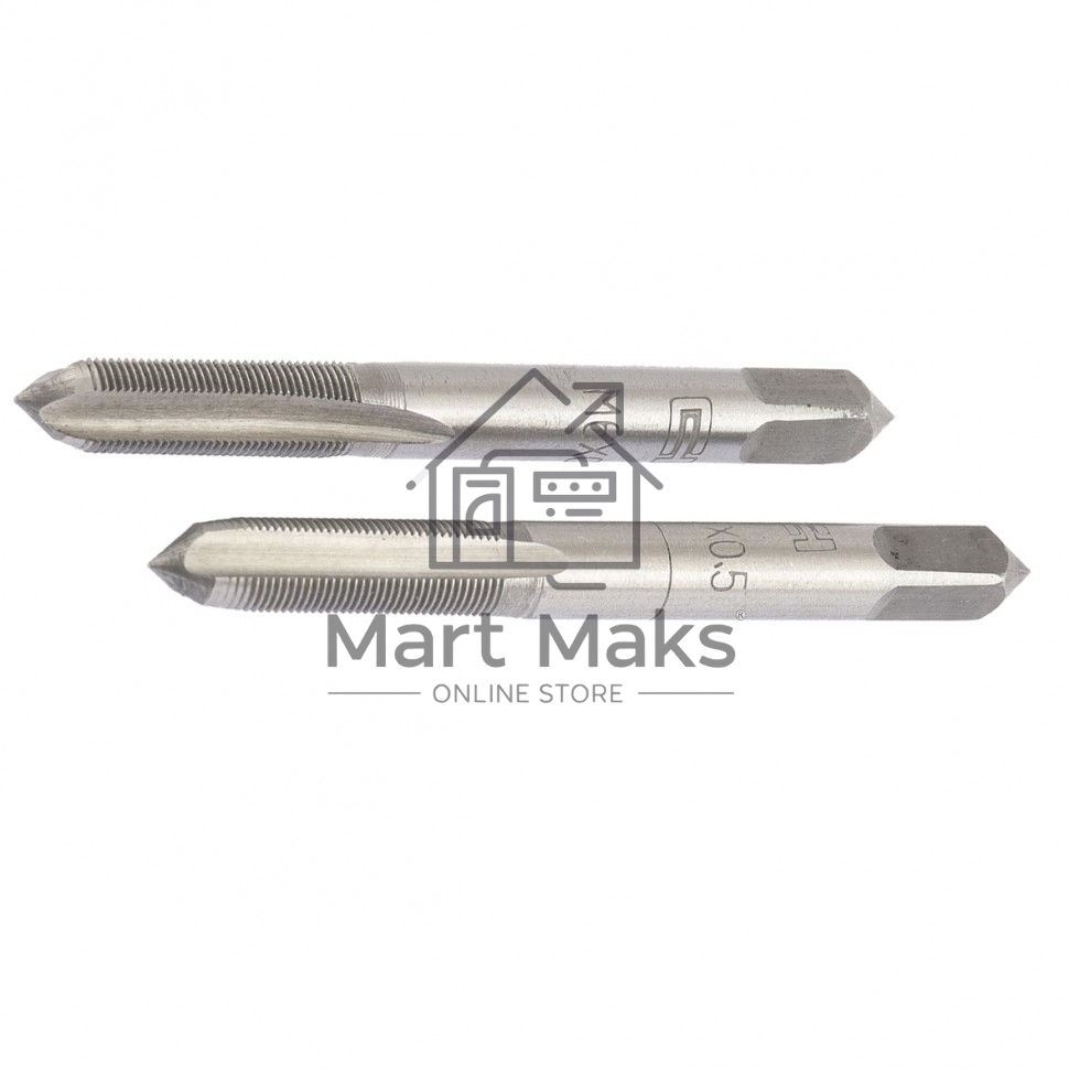 Метчик СИБРТЕХ ручной М6x0,5 мм,комплект из 2 шт.76614