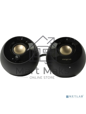 Акустическая система Creative PEBBLE MF1680 2.0 черный 4.4Вт