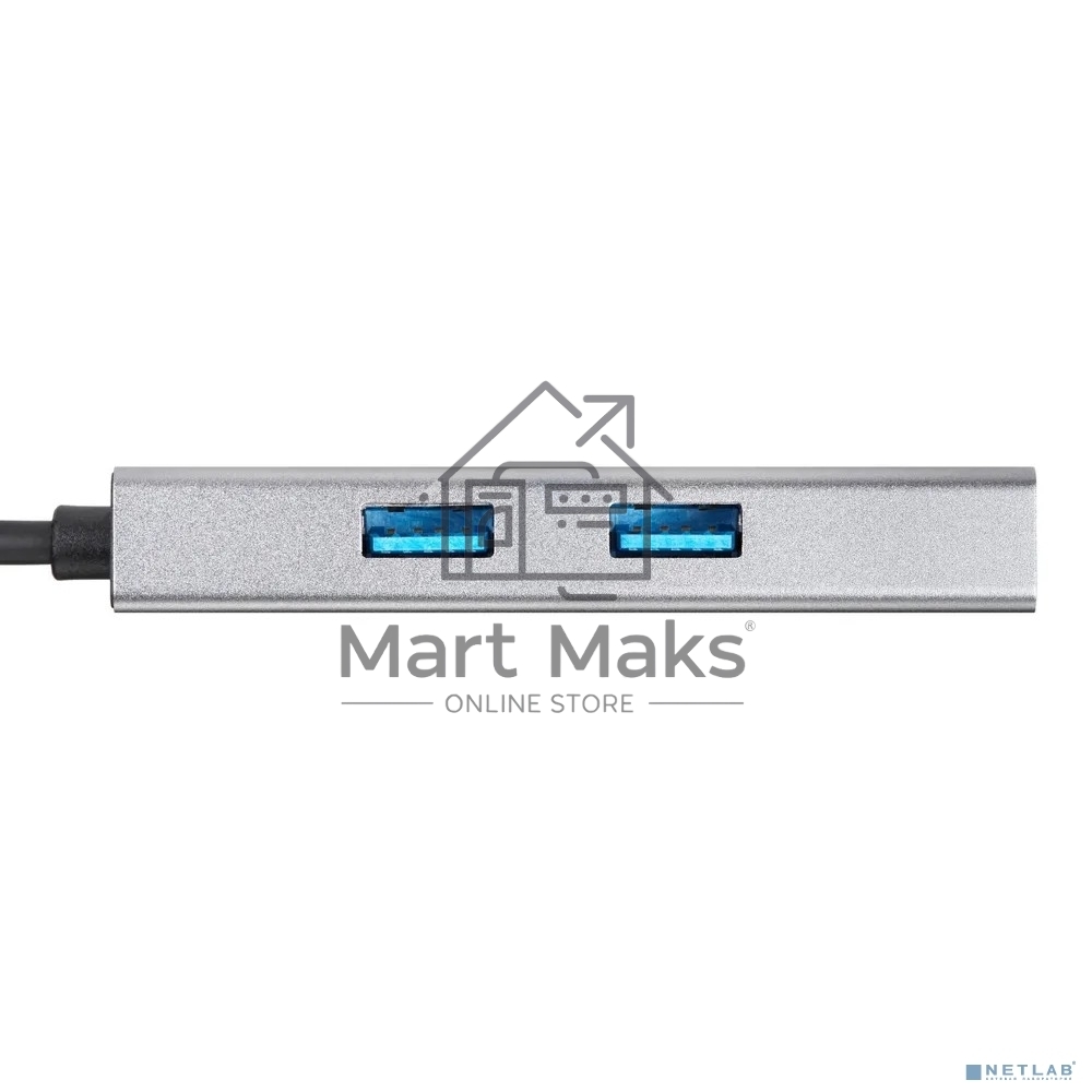 Адаптер VCOM CU459 Type-Cm --> RJ-45+2USB3.0(f) + PD100 Вт Alum Shell VCOM <CU459>