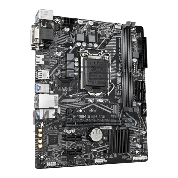 Материнская плата Gigabyte H410M S2H V2 2.1, LGA 1200, Intel H470, 2xDDR4, 4xSATA, 1xM.2, 1xPCIe 3.0 x16, 2xPCIe x1, 1xHDMI, 1xDVI-D, 1xVGA, 1x 1Gb LAN, 2xUSB-A 3.2 Gen 1, 4xUSB-A 2.0, 3x3.5 мм, 7.1, mATX