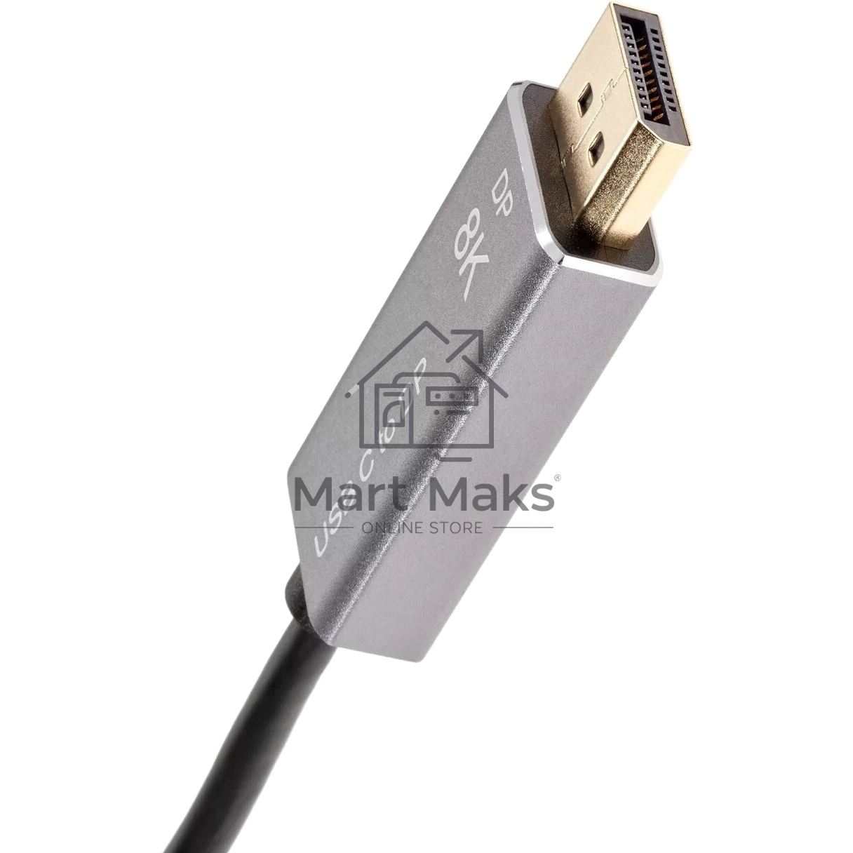 Кабель-адаптер VCOM USB Type-Cm --> DP1.4v (m) 8K@60Hz, 1.8m, Alum Shell