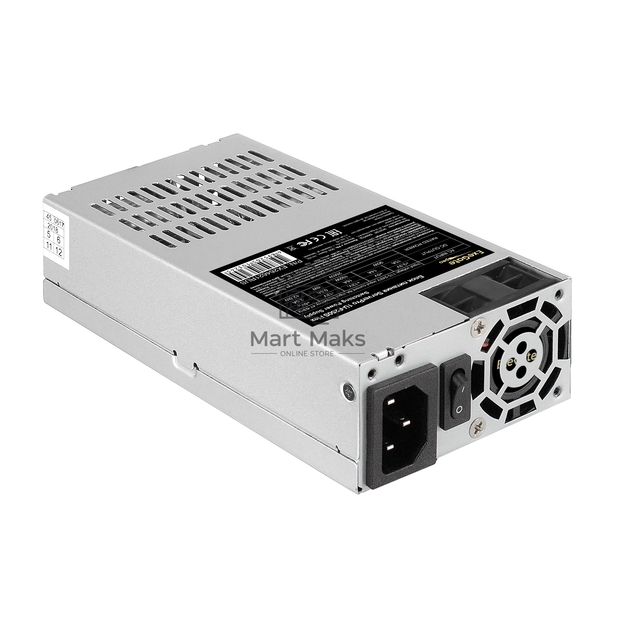 Серверный блок питания Exegate EX264621RUS 250W Exegate <ServerPRO-1U-F250S>, унив. для Flex1U, 24pin, 4pin,3xSATA, 2xIDE