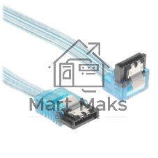 Кабель интерфейсный SATA Cablexpert CC-SATAM-DATA90-TR-30CM, Sata3 7pin/7pin, мет.защелка, угловой разъем, 30 см, прозрачный, пакет